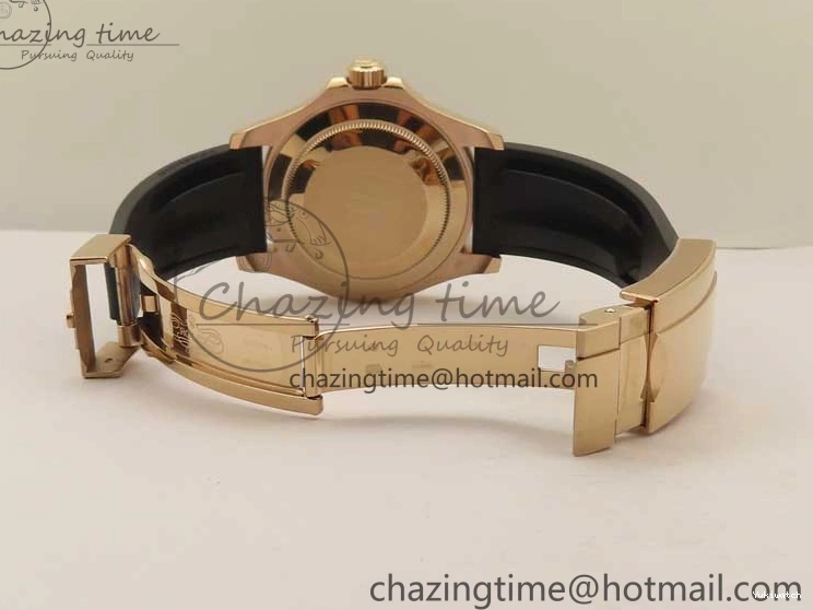 Black on 126655 Black 1:1 Bezel VS3235 Yacht-Master Edition Best Rubber Strap Ceramic RG 3EF 0415